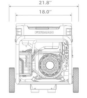 Firman H03651 Dual Fuel 4550W Portable Generator Electric Start 120V