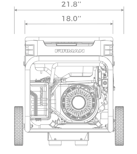 Firman H03651 Dual Fuel 4550W Portable Generator Electric Start 120V