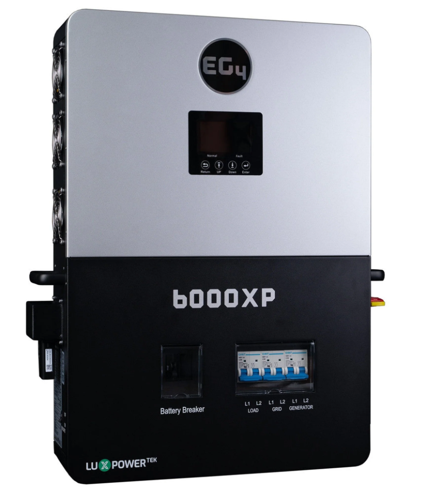 EG4 6000XP All-In One Off-Grid Inverter/Charger | 8000W PV Input | 6000W Output | 480V VOC Input | 48V 120/240V Split Phase | All-In-One Solar Inverter